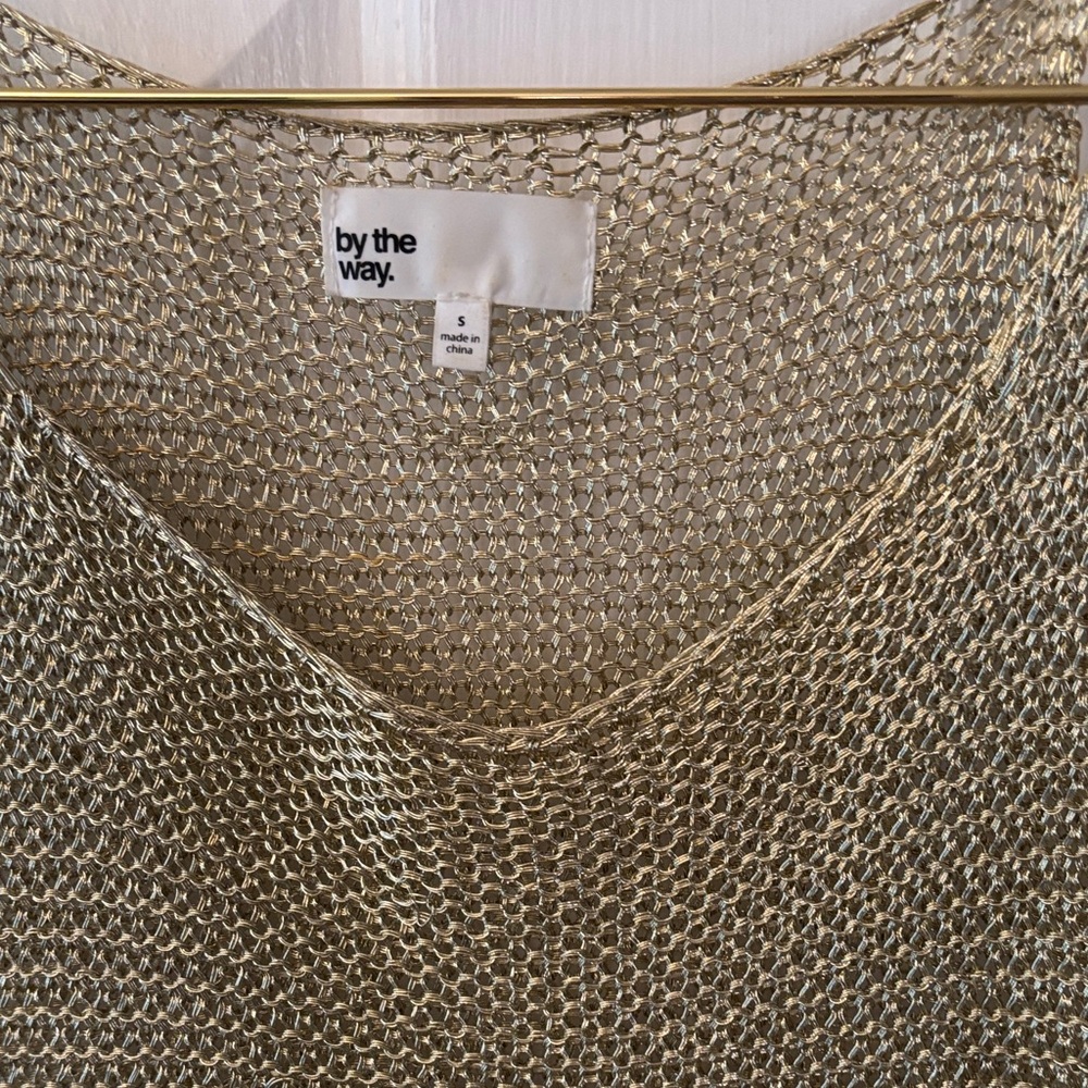 Revolve Metallic Gold Tank Top - Picture 2 of 5